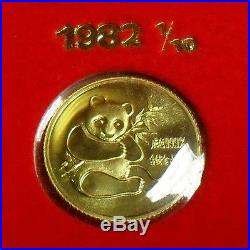 1982-87 China 1/10 oz. Gold Panda 10Y 7-Coin Panda Prestige Set