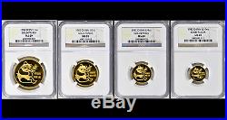 1982 CHINA PANDA GOLD COIN SET NGC MS 69 Finest Available First Year Key Dates