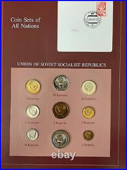 1982 Franklin Mint Coin Sets Of All Nations Vol. I-IV withChina, Card Box 112 sets