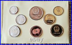 1983 People's Republic of China 7-Coin Mint Set with Year of the Pig Medal
