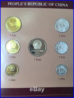 1983 Peoples Republic Of China 7 Coin Proof Set PRC Coin Sets of All Nations