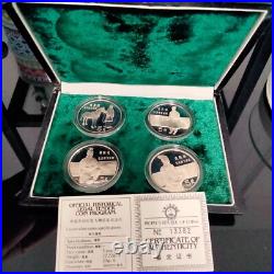 1984 Terracotta Warriors 3 oz Fine Silver Round Box Set PRC 5 Yuan coins BULLION