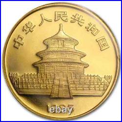 1985 China 1 oz. 999 Fine Gold FN 100 Yuan Panda Coin BU Sealed In Stock