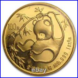 1985 China 1 oz. 999 Fine Gold FN 100 Yuan Panda Coin BU Sealed In Stock