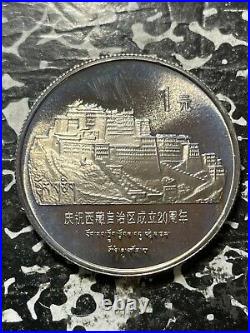 1985 China Tibet Autonomous Region 2 Coin Set in Original Case Lot#B923 Silver