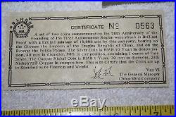 1985 Tibet 2 coin proof set with COA #0563 20th Anniversary Tibetan Autonomy