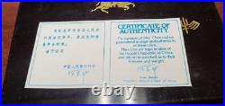 1986 China 5 Yuan Silver Proof Coins 4 Piece Set With Box And COA
