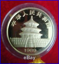 1986 China Panda Gold Proof 5 Coin Set. 999 Rare Gold Yuan In Box with COA