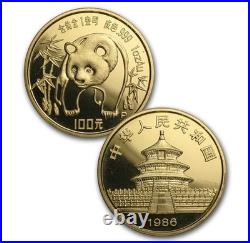 1986 China Panda Gold Proof Set 5 Coin