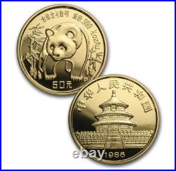 1986 China Panda Gold Proof Set 5 Coin