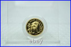 1986 China Proof Gold Panda 5 Coins Set Original Box & COA Spot Free
