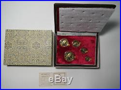 1986-P China Gold Panda Proof Set 5 Coin with Box