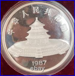 1987 CHINA 5 & 1 OZ PROOF SILVER PANDA 50 AND 10 YUAN SET WithBOX AND OGP 1987 CHINA 5 & 1 OZ PROOF SILVER PANDA 50 AND 10 YUAN SET WithBOX AND OGP
