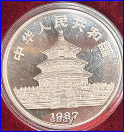 1987 CHINA 5 & 1 OZ PROOF SILVER PANDA 50 AND 10 YUAN SET WithBOX AND OGP 1987 CHINA 5 & 1 OZ PROOF SILVER PANDA 50 AND 10 YUAN SET WithBOX AND OGP