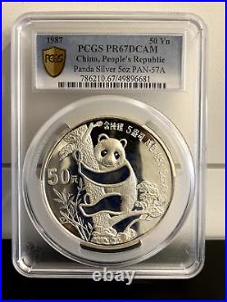 1987 China Panda 2 Coin Silver Proof Set 10 & 50 Yuan Coins