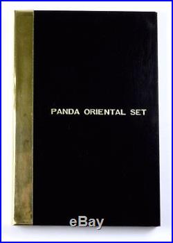 1987 China Panda Oriental Set. 999 Fine Gold 1 oz & 99.9% Fine Silver 5 oz Coin