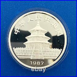 1987 China Silver Proof 50/10 Yuan Panda 2 Coin Commem Set Low Mintage OMP/CERT