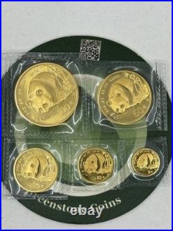 1987 Panda Gold Coins 1.9 Oz Set Shanghai Mint Sealed Original Packaging
