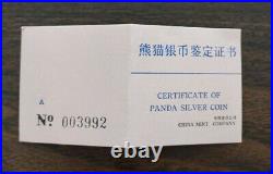 1987 Silver Chinese Panda 5oz and 1 oz Two Coin Silver Coin Set with COA