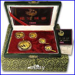 1988 China 5-Coin Gold Panda Proof Set (Sealed, withBox & COA) SKU#57953