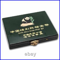 1988 China 5-Coin Gold Panda Proof Set (withBox & COA)