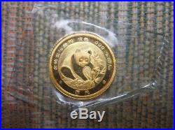 1988 China Gold Panda BU Set (5 Coins) original sealed government packaging