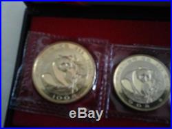 1988 China Gold Panda Coin set in original box! New Price