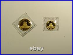 1988 Gold Proof Chinese Panda 4-coin set