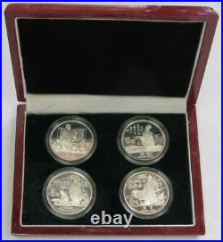 1988 Silver China 5 Yuan Historical Figures 4 Coin Boxed Set