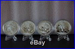 1989 1990 1995 1997 2000-2013 1oz Silver China Panda Bullion Coin Set (19 coins)