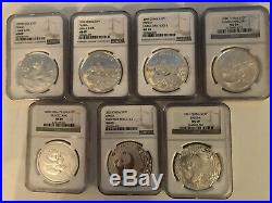 1989-2019 S10Y PANDA Set of 45 Coins (1989-2001, 22 MS69s) (2002-2019 23 MS70s)