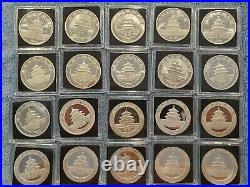1989-2021 Complete 1 oz. China Silver Panda SET 34 coins BU or Better LOOK