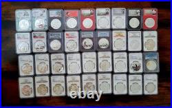 1989-2024,36 OZ SILVER PANDA 36 Awesome Panda Silver Coins