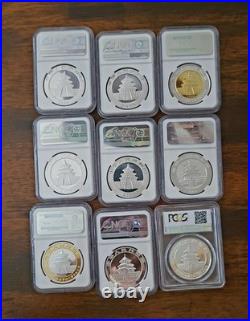 1989-2024,36 OZ SILVER PANDA 36 Awesome Panda Silver Coins