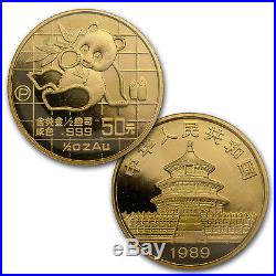 1989 China 5-Coin Gold Panda Proof Set (In Original Box)