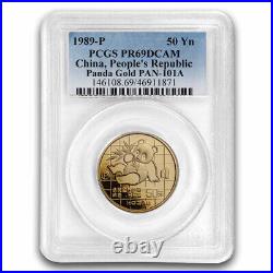 1989 China 5-Coin Gold Panda Proof Set PR-69 PCGS SKU#22210