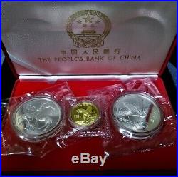 1989 China Mint Rare Animal Series Gold and Silver Coins Proof Set. OMP Sealed