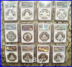 1989 Thru 2010 China Panda 1 Oz Silver 22 Coin Colossal Set Ngc Ms69's On Sale
