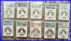 1989 Thru 2010 China Panda 1 Oz Silver 22 Coin Set Ngc Ms69's Purchase By 3/20