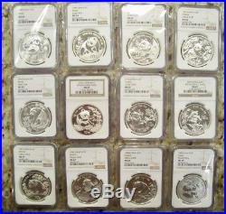 1989 Thru 2010 China Panda 1 Oz Silver 22 Coin Set Ngc Ms69's Sale