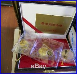 1990 1.9 oz China Proof Gold Panda set double sealed with box + coa Chinese Coin