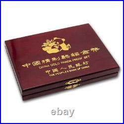 1990 China 5-Coin Gold Panda Proof Set (with Dmg. Box & COA)