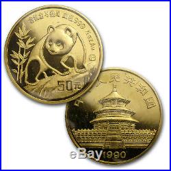 1990 China 5-Coin Gold Panda Proof Set (withBox & COA) SKU #14599
