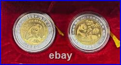 1990 China First Bi-Metal (Gold & Silver) Panda Proof Set, Only 2000 Sets Minted