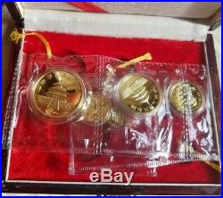 1990-P China Panda Gold Proof 5 Coin Set Box COA