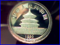 1990 Panda Platinum 0.5, 0.25 and 0.1 Oz 3 Coin Set WithCOA, NO BOX
