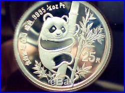 1990 Panda Platinum 0.5, 0.25 and 0.1 Oz 3 Coin Set WithCOA, NO BOX newithunc