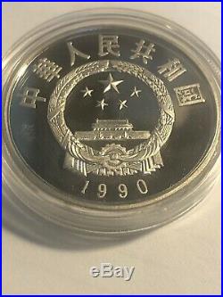 1990 Silver China Proof Historical Figurescoa5 Yuan 4 Coin Set