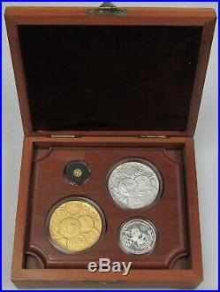 1991 CHINA GOLD & SILVER 10th ANNIVERSARY PANDA'S 4 COINS ONLY 750 SETS MINTED