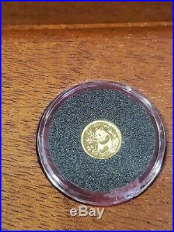 1991 China 10th Anniversary Panda Collection 4 Coin Gold Silver Set Box With COA